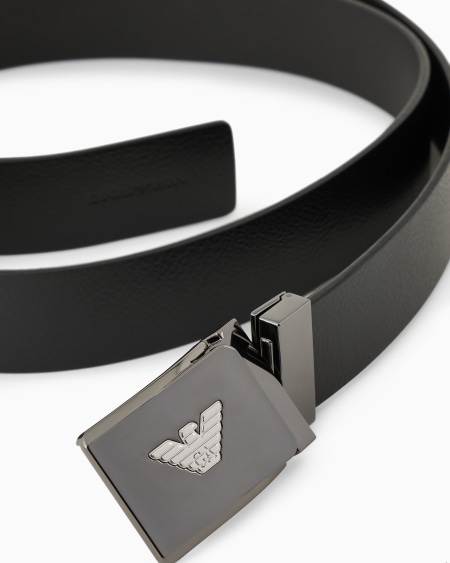 Armani Cinturón De Piel Con Hebilla Con Logotipo De Metal