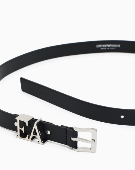 Armani Cinturón De Piel Lisa Con Hebilla Con Silueta EA