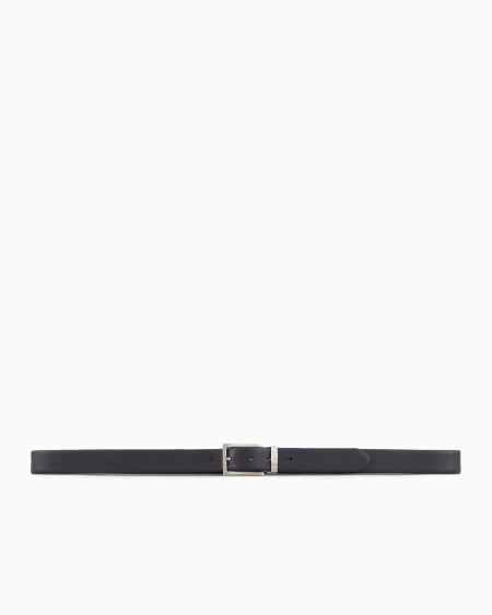 Armani Cinturón Reversible De Piel Bicolor Con Motivo Integral De águila Grabado