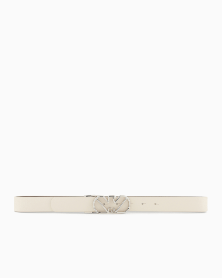 Armani Cinturón Reversible De Piel Con Estampado De Ciervo Y Hebilla Con águila