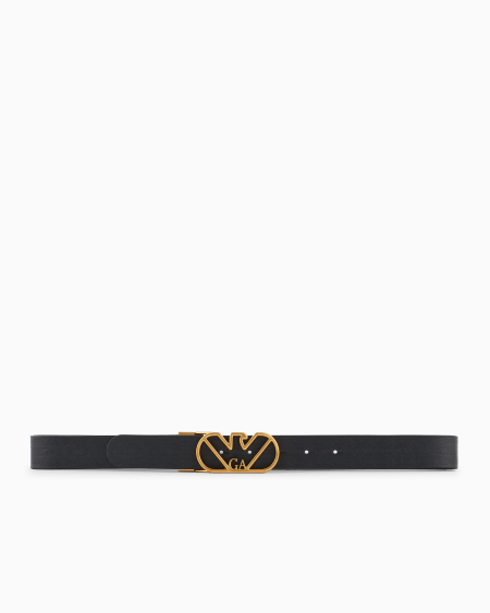 Armani Cinturón Reversible De Piel Con Monograma Estampado Y Hebilla De águila