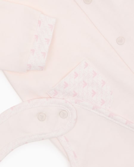 Armani Coffret-cadeau Dors-bien Et Bavoir En Jersey Avec Motif Optique Aigles