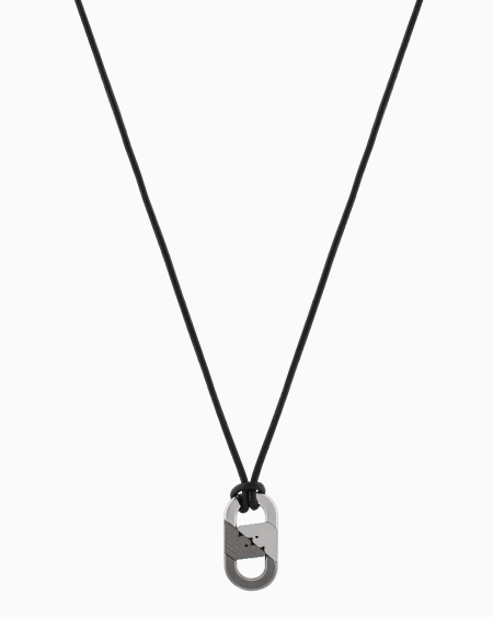 Armani Collar con colgante de acero inoxidable bicolor