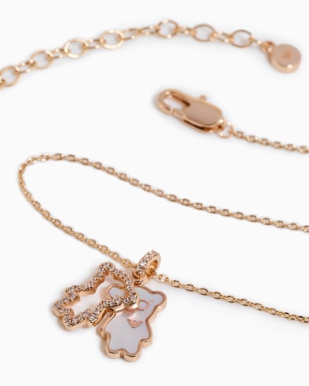 Armani Collar Con Colgante De Latón En Tono Rosa Dorado