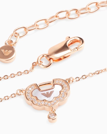 Armani Collar Con Colgante De Plata 925 Color Oro Rosa