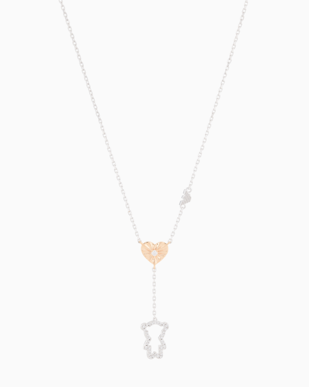 Armani Collar Con Colgante En Forma De Y En Plata De Ley Bicolor