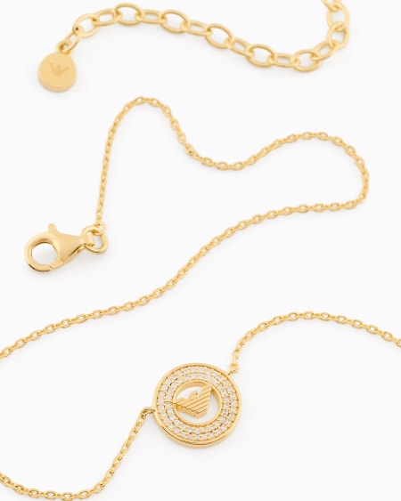 Armani Collar Con Colgante En Plata De Ley Color Dorado