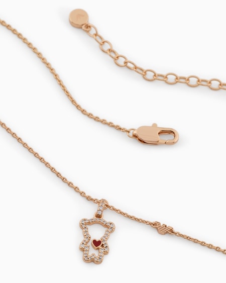 Armani Collar De Latón Bañado En Oro Rosa De 14 kt Con Colgante