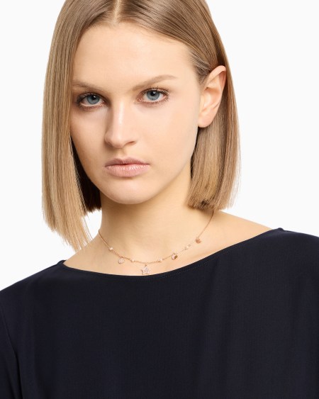 Armani Collar De Secciones De Latón En Tono Rosa Dorado