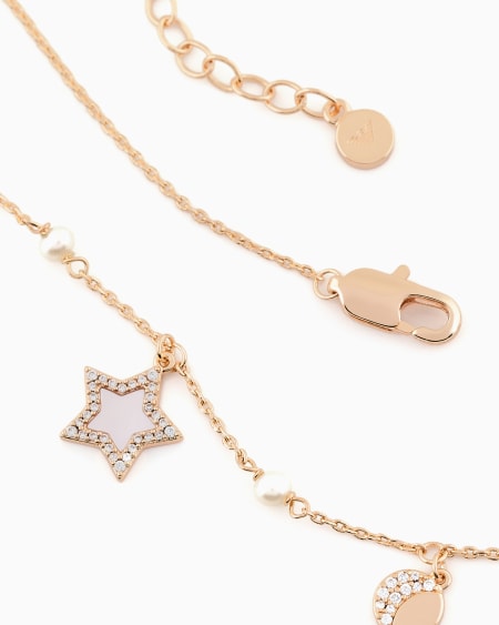 Armani Collar De Secciones De Latón En Tono Rosa Dorado