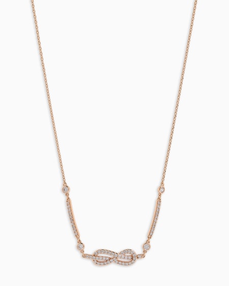 Armani Collar de secciones de latón en tono rosa dorado