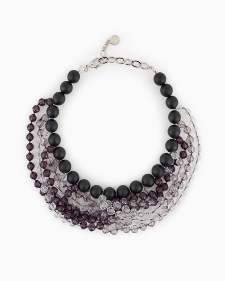 Armani Collar tipo gargantilla multihilo con esferas