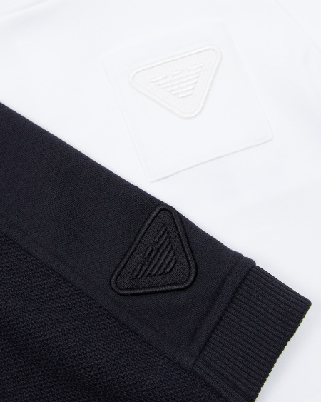 Armani Conjunto De Camiseta Y Pantalones Cortos Con Bordado De águila