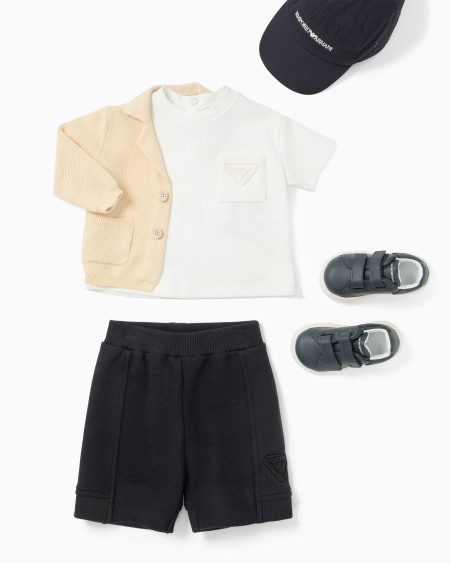 Armani Conjunto De Camiseta Y Pantalones Cortos Con Bordado De águila