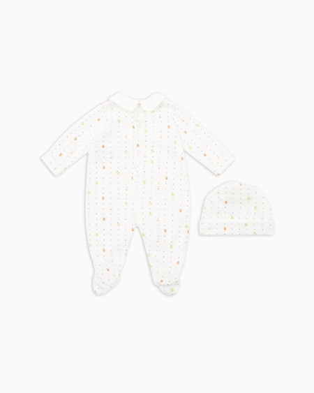 Armani Conjunto De Mono Y Gorro De Punto Con Estampado Color Juice