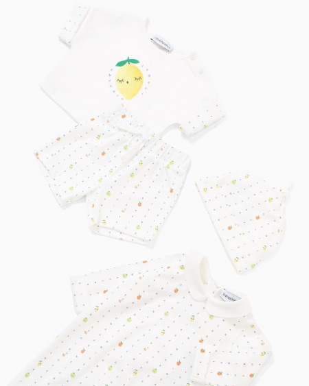 Armani Conjunto De Mono Y Gorro De Punto Con Estampado Color Juice