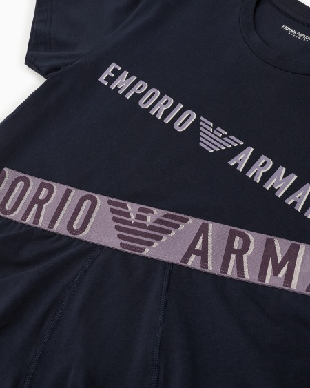 Armani Conjunto De Ropa Interior Compuesto Por Camiseta Y Calzoncillo Bóxer Con Megalogotipo ASV