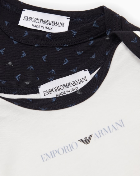 Armani Conjunto Para Regalo Con Dos Bodis Con Motivo Integral De águila Con Efecto óptico