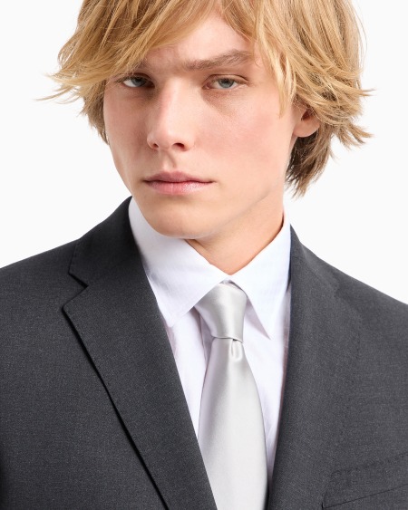 Armani Corbata De Seda Pura Con Micromotivo De Jacquard