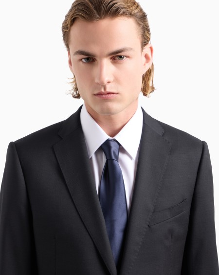 Armani Corbata De Seda Pura Con Micromotivo De Jacquard