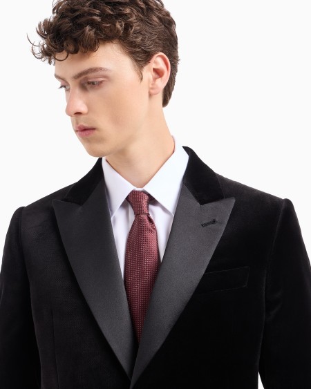 Armani Corbata De Seda Pura Con Micromotivo De Jacquard
