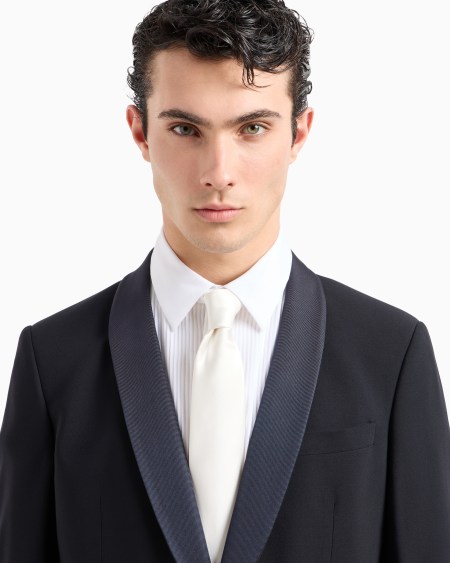 Armani Corbata De Seda Pura Con Micromotivo De Jacquard