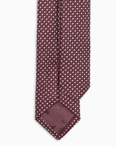 Armani Corbata De Seda Pura Con Micromotivo De Jacquard