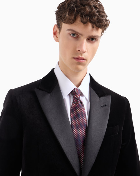 Armani Corbata De Seda Pura Con Motivo Con Efecto óptico En Tejido Jacquard