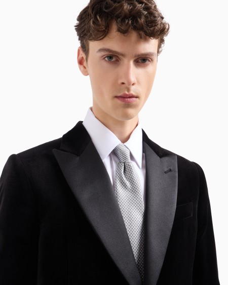 Armani Corbata De Seda Pura Con Motivo Con Efecto óptico En Tejido Jacquard