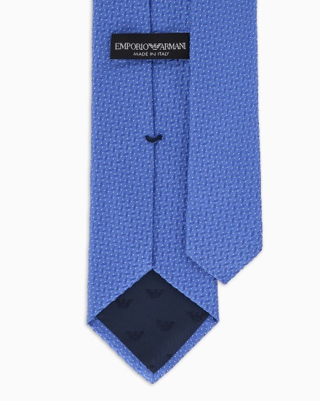 Armani Corbata De Seda Pura Con Motivo Integral En Tejido Jacquard