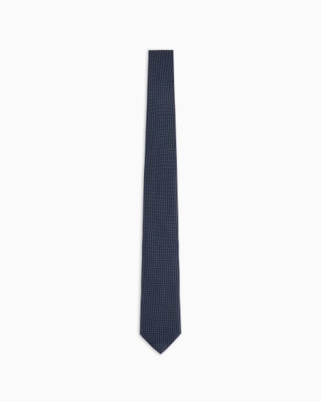 Armani Corbata de tejido jacquard de seda pura con microcuadros