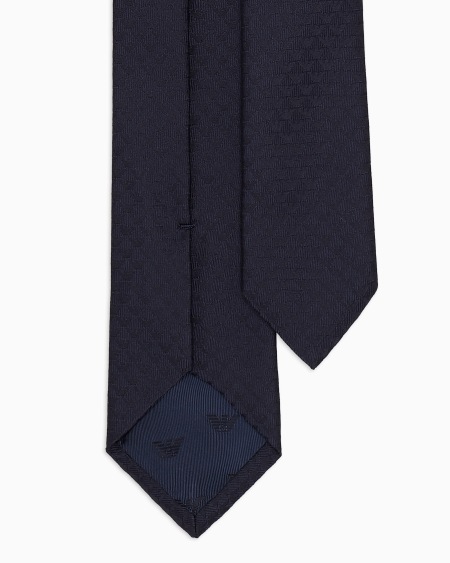 Armani Corbata De Tejido Jacquard De Seda Pura Con Motivo De Monograma