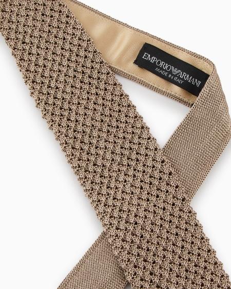 Armani Corbata En Punto Microperforado De Seda Pura