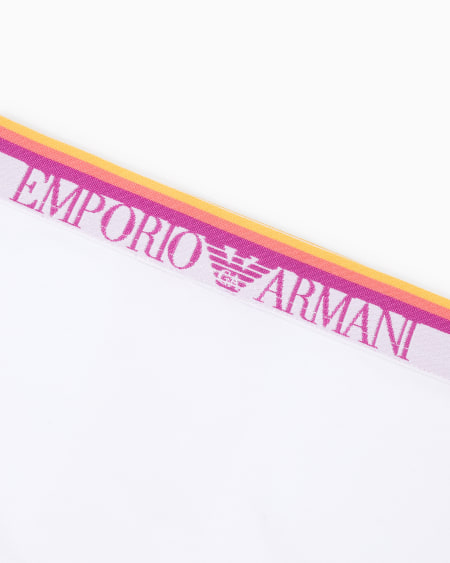 Armani Culotte De Algodón Orgánico Iconic Con Banda Con Logotipo ASV