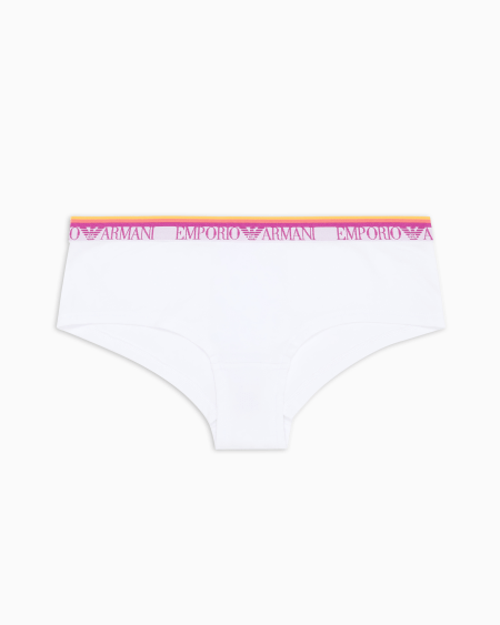 Armani Culotte de algodón orgánico Iconic con banda con logotipo ASV