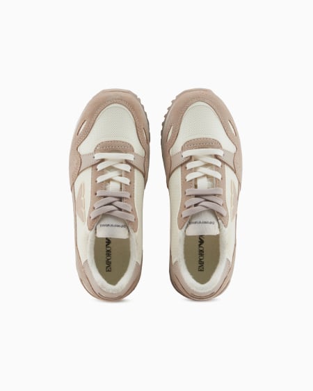 Armani Deportivas De Malla Con Detalles De Ante Y Parche De águila