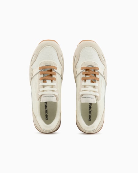 Armani Deportivas De Malla Con Detalles De Ante Y Parche De águila