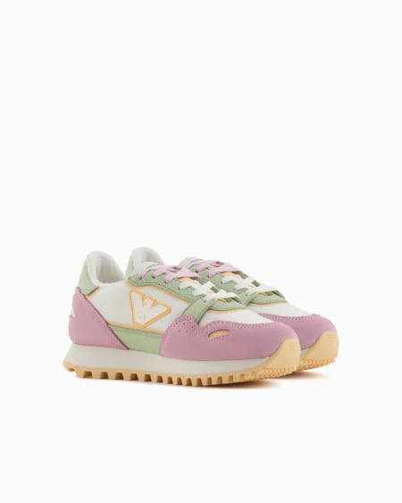 Armani Deportivas De Malla Con Detalles De Ante Y Parche De águila