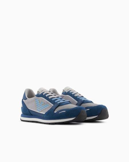 Armani Deportivas De Malla Con Detalles De Ante Y Parche De águila