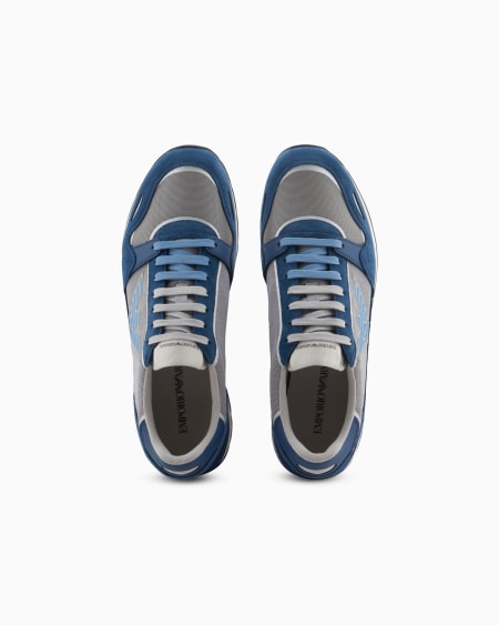 Armani Deportivas De Malla Con Detalles De Ante Y Parche De águila