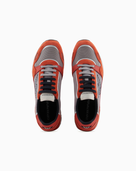 Armani Deportivas De Malla Con Detalles De Ante Y Parche De águila