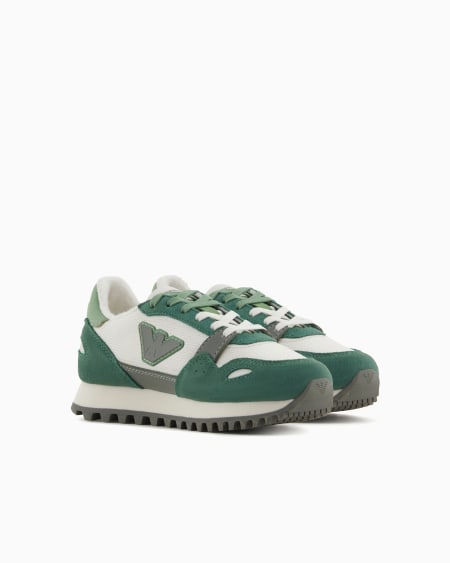 Armani Deportivas De Malla Con Detalles De Ante Y Parche De águila