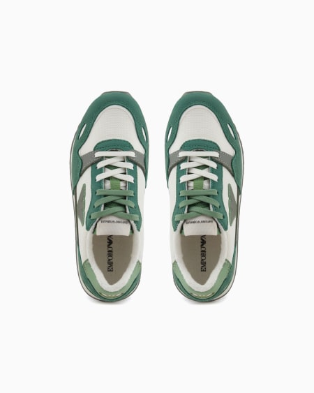 Armani Deportivas De Malla Con Detalles De Ante Y Parche De águila