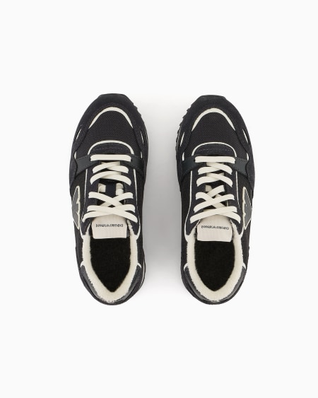 Armani Deportivas De Malla Con Detalles De Ante Y Parche De águila