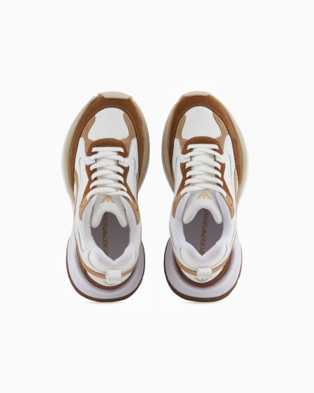 Armani Deportivas De Malla Con Detalles Laminados Y Logotipo De La Firma