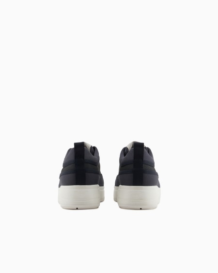 Armani Deportivas De Malla Y Gabardina Con Suela Estriada