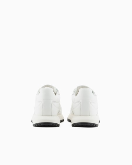 Armani Deportivas De Nailon Reciclado Con Detalles En Piel Saffiano Regenerada ASV