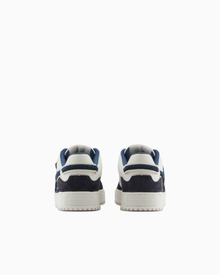 Armani Deportivas De Nailon Y Ante Con Maxilogotipo En Contraste