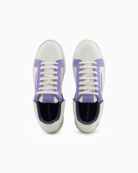 Armani Deportivas De Piel Con Detalles De Ante Y Placa De águila