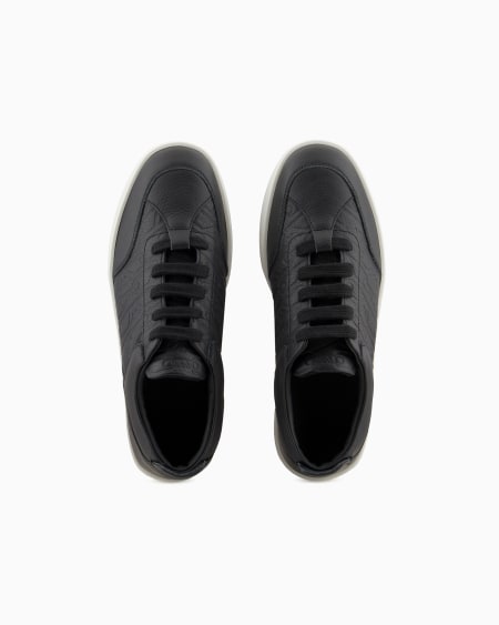 Armani Deportivas De Piel Con Estampado De Ciervo Y Detalle De Monograma